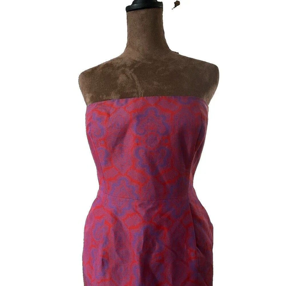 J. Crew Ella Dress in Medallion Paisley Print Silk Cotton Blend Size 8